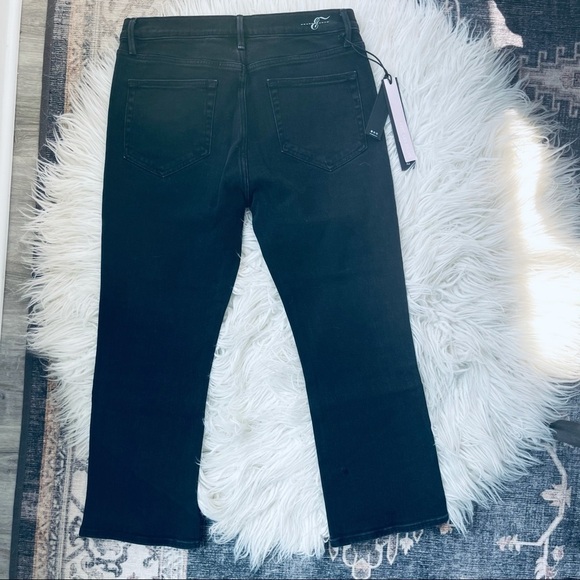 EARNEST SEWN Jeans x Avec les filles high waist kick crop black - Picture 2 of 9